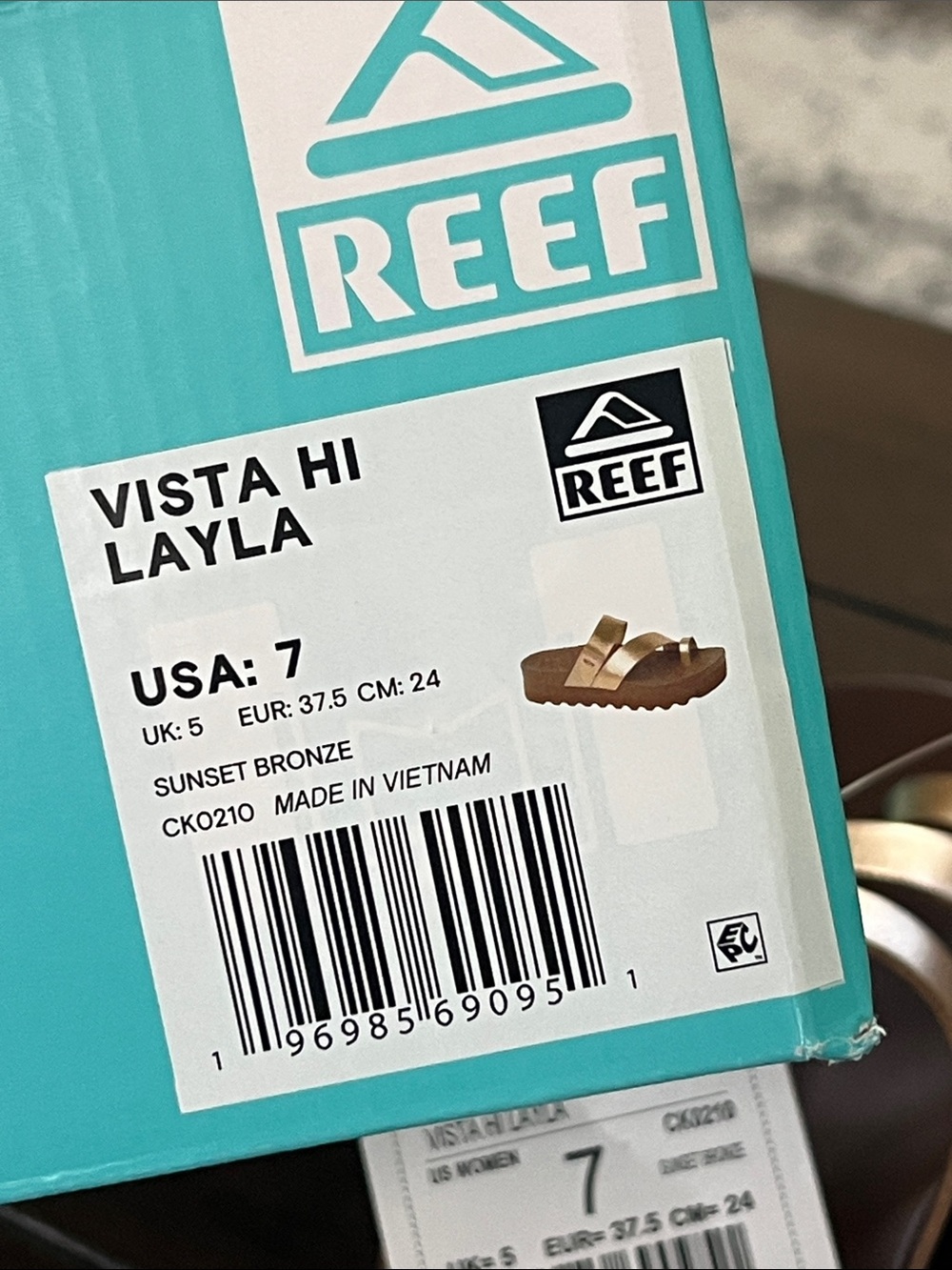 Reef Women s Platform Sandals - Brown & Gold - Picture 11 of 12